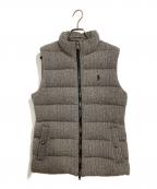 POLO RALPH LAURENポロ・ラルフローレン）の古着「ヘリンボーンダウンベスト」｜ブラック