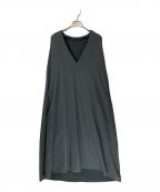 MOCHI home&milesモチ ホーム アンド マイルズ）の古着「v-neck button one piece」｜グレー