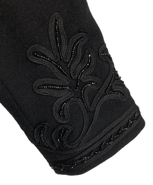 POLO RALPH LAUREN（ポロ・ラルフローレン）POLO RALPH LAUREN (ポロ・ラルフローレン) パスマントリーコード刺繍テーラードジャケット ブラック サイズ:6の古着・服飾アイテム