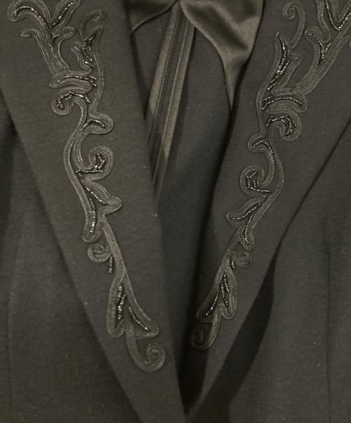 POLO RALPH LAUREN（ポロ・ラルフローレン）POLO RALPH LAUREN (ポロ・ラルフローレン) パスマントリーコード刺繍テーラードジャケット ブラック サイズ:6の古着・服飾アイテム