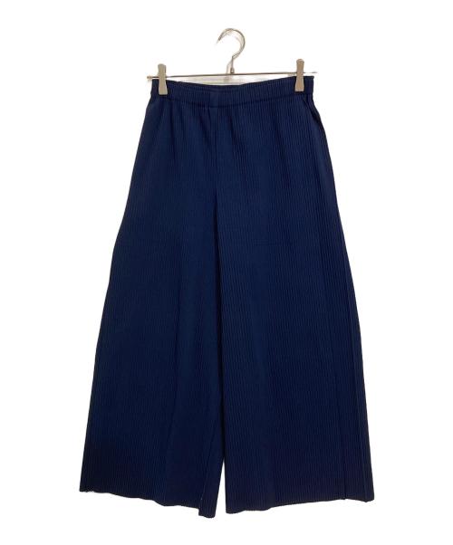 me ISSEY MIYAKE（ミーイッセイ ミヤケ）me ISSEY MIYAKE (ミーイッセイ ミヤケ) プリーツワイドパンツ ネイビー サイズ:FREEの古着・服飾アイテム