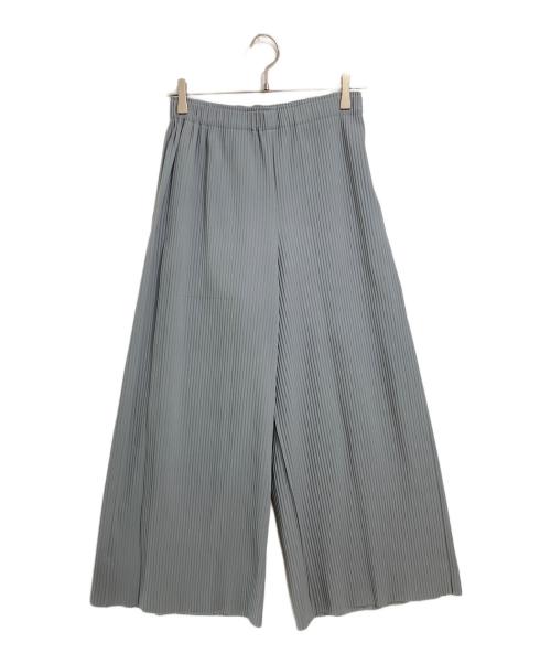 me ISSEY MIYAKE（ミーイッセイ ミヤケ）me ISSEY MIYAKE (ミーイッセイ ミヤケ) プリーツワイドパンツ グレー サイズ:FREEの古着・服飾アイテム