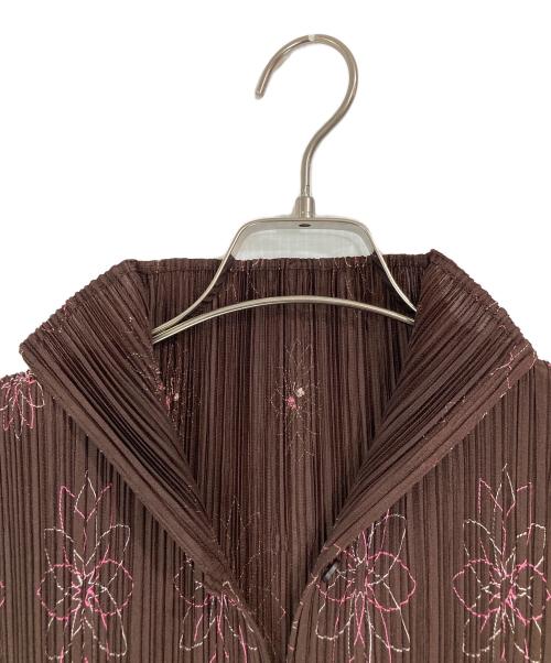 PLEATS PLEASE（プリーツプリーズ）PLEATS PLEASE (プリーツプリーズ) ノースリーブプリーツワンピース ブラウン サイズ:3の古着・服飾アイテム