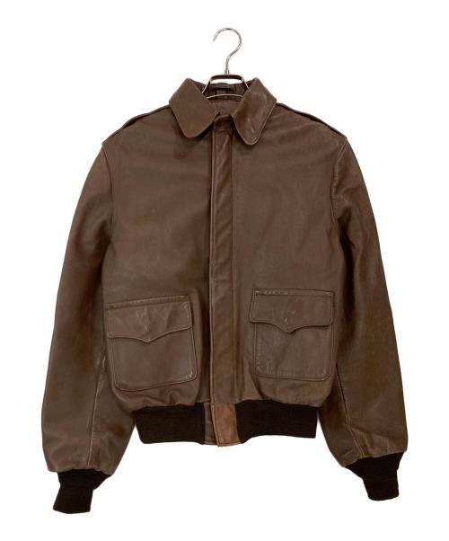 Willis&Geiger（ウィルスガイガー）Willis&Geiger (ウィルスガイガー) A-2レザーフライトジャケット ブラウン サイズ:SIZE 38の古着・服飾アイテム