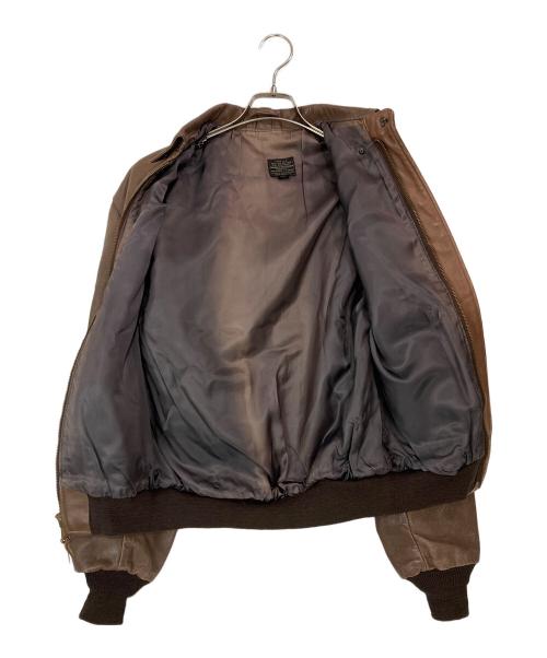 Willis&Geiger（ウィルスガイガー）Willis&Geiger (ウィルスガイガー) A-2レザーフライトジャケット ブラウン サイズ:SIZE 38の古着・服飾アイテム