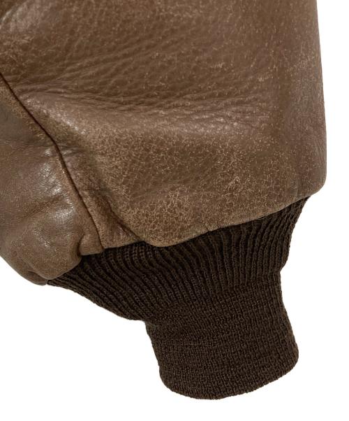 Willis&Geiger（ウィルスガイガー）Willis&Geiger (ウィルスガイガー) A-2レザーフライトジャケット ブラウン サイズ:SIZE 38の古着・服飾アイテム