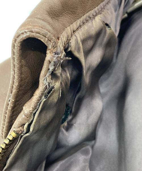 Willis&Geiger（ウィルスガイガー）Willis&Geiger (ウィルスガイガー) A-2レザーフライトジャケット ブラウン サイズ:SIZE 38の古着・服飾アイテム