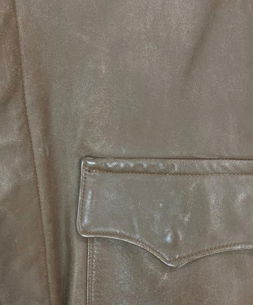 Willis&Geiger（ウィルスガイガー）Willis&Geiger (ウィルスガイガー) A-2レザーフライトジャケット ブラウン サイズ:SIZE 38の古着・服飾アイテム
