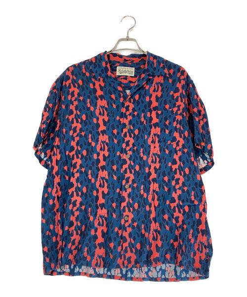 WACKO MARIA（ワコマリア）WACKO MARIA (ワコマリア) LEOPARD HAWAIIAN SHIRT ネイビー×レッド サイズ:Lの古着・服飾アイテム