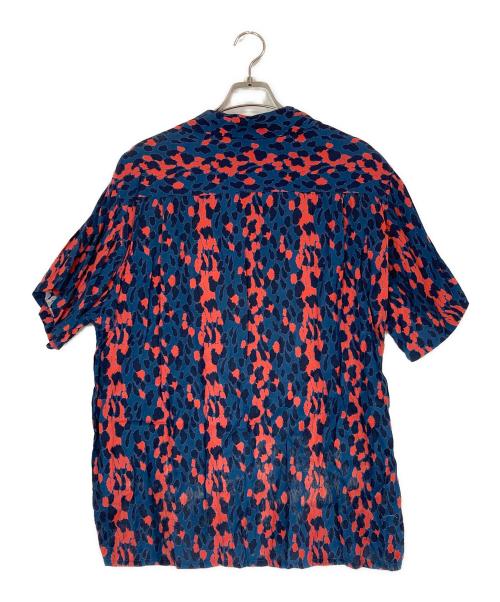 WACKO MARIA（ワコマリア）WACKO MARIA (ワコマリア) LEOPARD HAWAIIAN SHIRT ネイビー×レッド サイズ:Lの古着・服飾アイテム