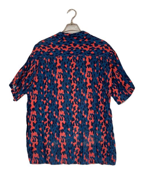 WACKO MARIA（ワコマリア）WACKO MARIA (ワコマリア) LEOPARD HAWAIIAN SHIRT ネイビー×レッド サイズ:Lの古着・服飾アイテム