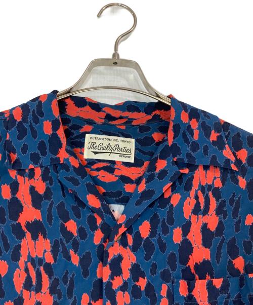 WACKO MARIA（ワコマリア）WACKO MARIA (ワコマリア) LEOPARD HAWAIIAN SHIRT ネイビー×レッド サイズ:Lの古着・服飾アイテム