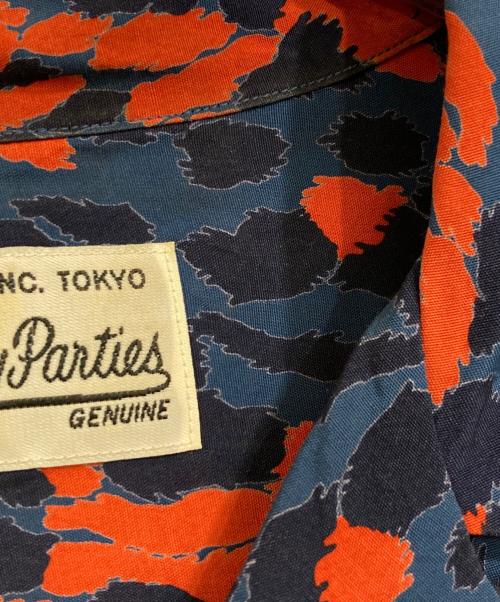 WACKO MARIA（ワコマリア）WACKO MARIA (ワコマリア) LEOPARD HAWAIIAN SHIRT ネイビー×レッド サイズ:Lの古着・服飾アイテム