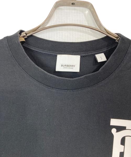 BURBERRY（バーバリー）BURBERRY (バーバリー) TBロゴプリント クルーネック ロングスリーブTシャツ ブラック サイズ:Sの古着・服飾アイテム