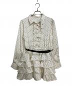 M ME EMEエムミーエメ）の古着「Classical dot tiered onepiecee」｜アイボリー