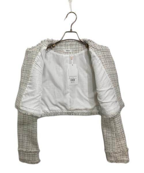darich（ダーリッチ）darich (ダーリッチ) コンパクトフリンジツイードジャケット ホワイト サイズ:FREE 未使用品の古着・服飾アイテム
