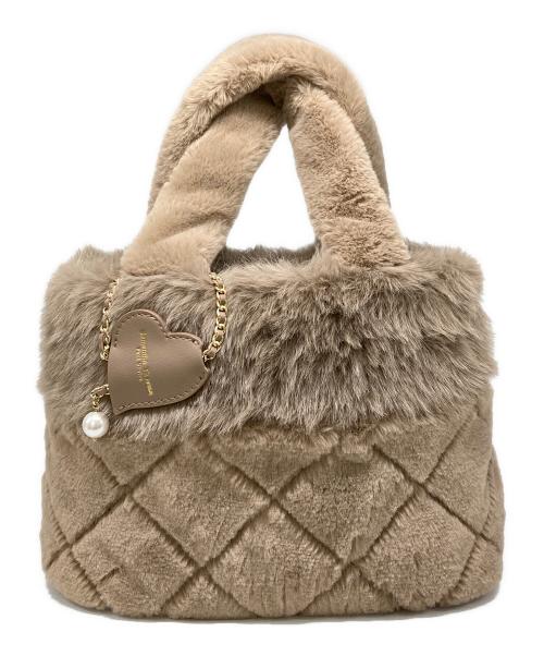 Samantha Thavasa PETIT CHOICE（サマンサタバサプチチョイス）Samantha Thavasa PETIT CHOICE (サマンサタバサプチチョイス) キルティングファーバッグ ベージュの古着・服飾アイテム