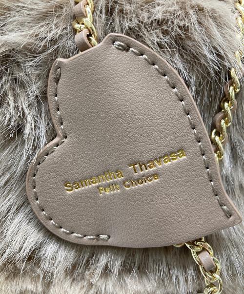 Samantha Thavasa PETIT CHOICE（サマンサタバサプチチョイス）Samantha Thavasa PETIT CHOICE (サマンサタバサプチチョイス) キルティングファーバッグ ベージュの古着・服飾アイテム