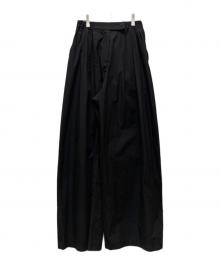 AMOMENTO（アモーメント）の古着「3タックワイドパンツ」｜ブラック