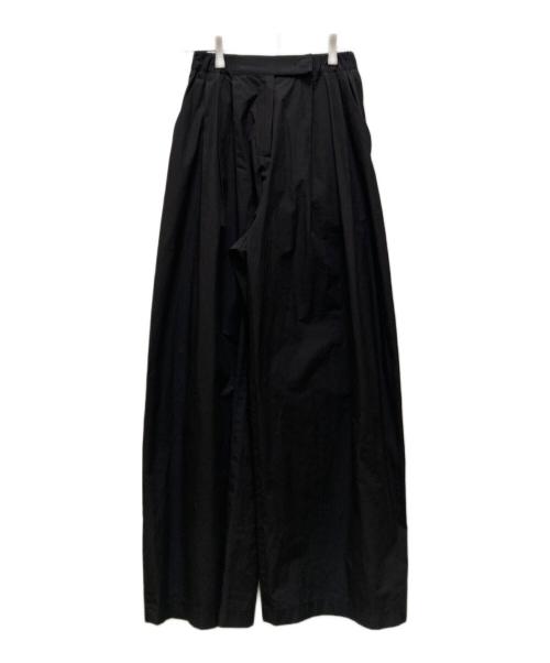 AMOMENTO（アモーメント）AMOMENTO (アモーメント) 3タックワイドパンツ ブラックの古着・服飾アイテム