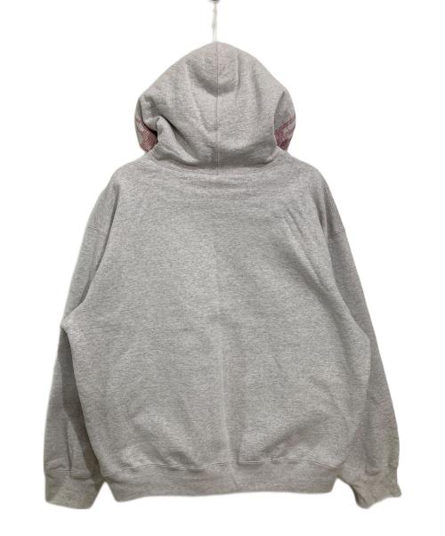 SUPREME（シュプリーム）Supreme (シュプリーム) Jacquard stripe hooded グレー サイズ:Lの古着・服飾アイテム