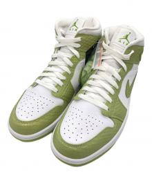 NIKE（ナイキ）の古着「Air Jordan 1 Mid SE "Vivid Green Snakeskin"」｜グリーン