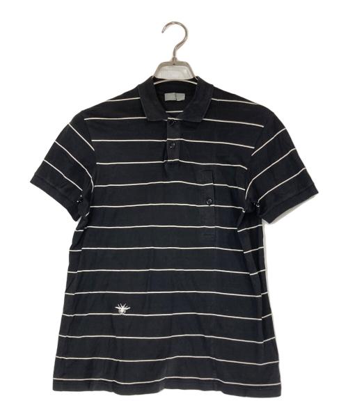 DIOR HOMME（ディオール オム）Dior Homme (ディオール オム) BEE刺繍ポロシャツ ブラック サイズ:XSの古着・服飾アイテム