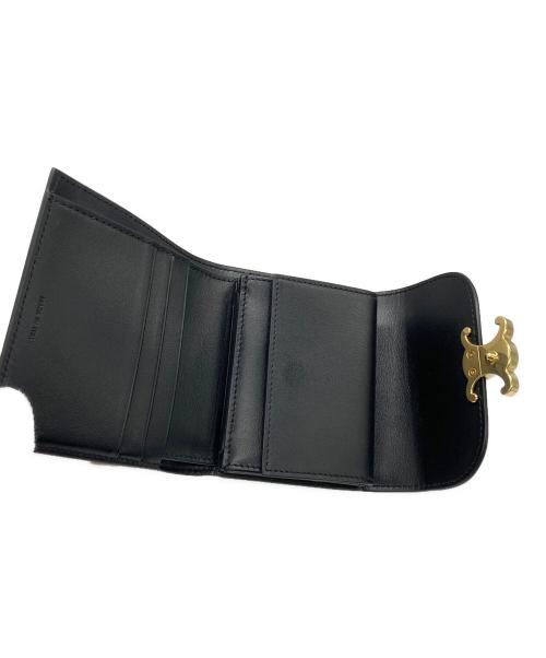 CELINE（セリーヌ）CELINE (セリーヌ) スモール フラップウォレット トリオンフ ブラックの古着・服飾アイテム