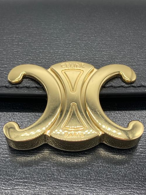 CELINE（セリーヌ）CELINE (セリーヌ) スモール フラップウォレット トリオンフ ブラックの古着・服飾アイテム