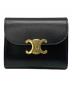 CELINE（セリーヌ）の古着「スモール フラップウォレット トリオンフ」｜ブラック
