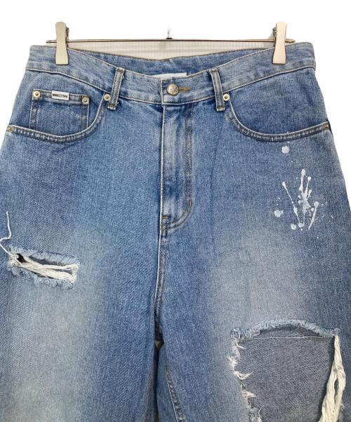 WIND AND SEA（ウィンダンシー）WIND AND SEA (ウィンダンシー) archive bold 939 ダメージ加工デニムパンツ ブルー サイズ:Ⅿの古着・服飾アイテム
