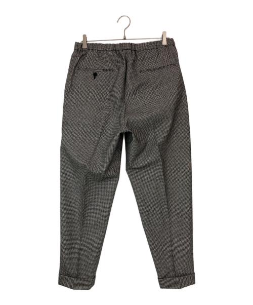 :colon（コロン）:colon (コロン) 2Pleats Wool Check Easy PT ホワイト×ブラック サイズ:3の古着・服飾アイテム