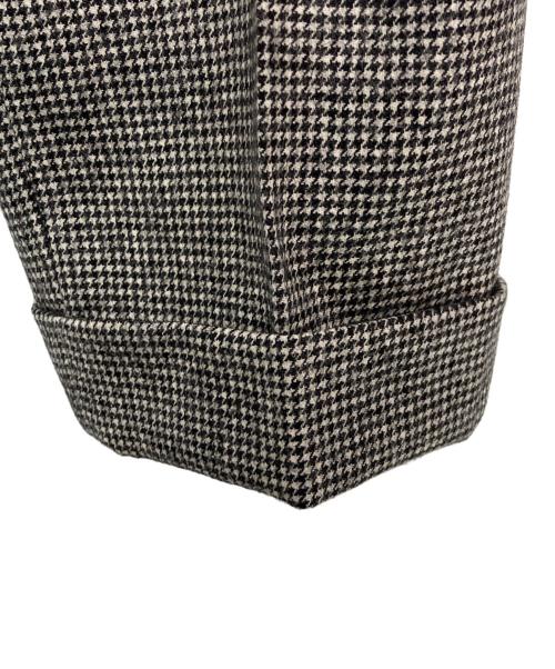 :colon（コロン）:colon (コロン) 2Pleats Wool Check Easy PT ホワイト×ブラック サイズ:3の古着・服飾アイテム