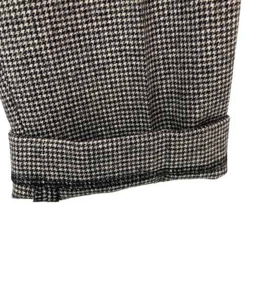 :colon（コロン）:colon (コロン) 2Pleats Wool Check Easy PT ホワイト×ブラック サイズ:3の古着・服飾アイテム