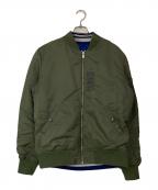 ALPHAアルファ）の古着「リバーシブルMA-1/スカジャン」｜カーキ×ブルー