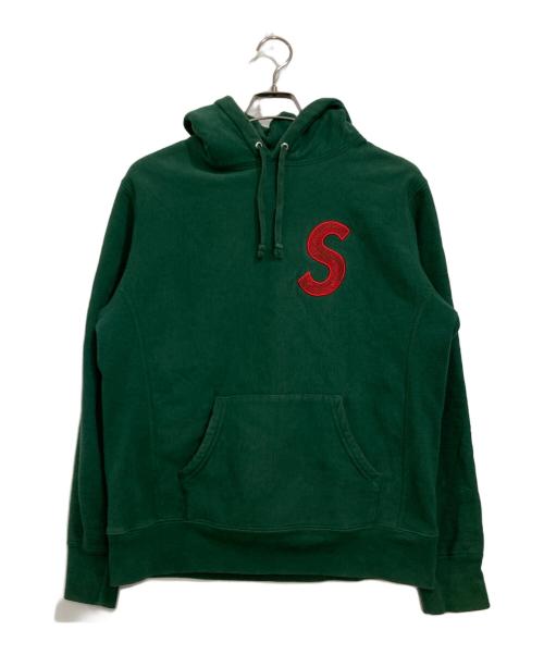 SUPREME（シュプリーム）SUPREME (シュプリーム) Logo Hooded Sweatshirt グリーン サイズ:Sの古着・服飾アイテム