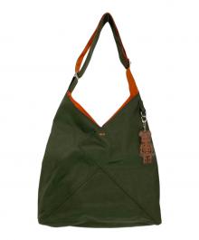 MCM×BE@RBRICK（エムシーエム×ベアブリック）の古着「Aren ショルダーバッグ」｜カーキ×オレンジ