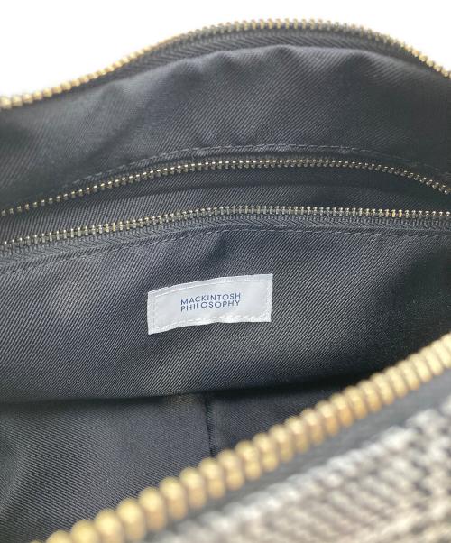 MACKINTOSH PHILOSOPHY（マッキントッシュ フィロソフィー）MACKINTOSH PHILOSOPHY (マッキントッシュ フィロソフィー) チェックツイードミニホーボーバッグ ブラックの古着・服飾アイテム