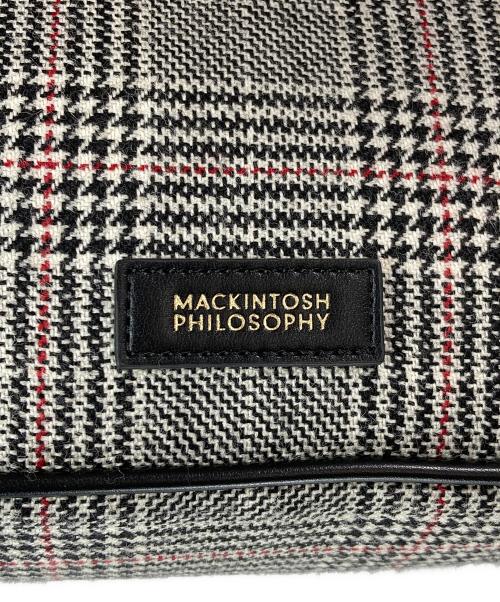 MACKINTOSH PHILOSOPHY（マッキントッシュ フィロソフィー）MACKINTOSH PHILOSOPHY (マッキントッシュ フィロソフィー) チェックツイードミニホーボーバッグ ブラックの古着・服飾アイテム