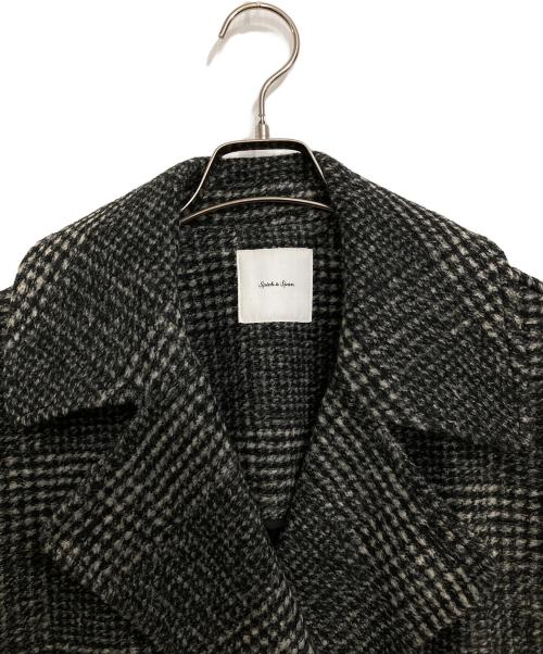 Spick and Span（スピックアンドスパン）Spick and Span (スピックアンドスパン) Wスライバーチェックハーフコート グレー サイズ:36の古着・服飾アイテム