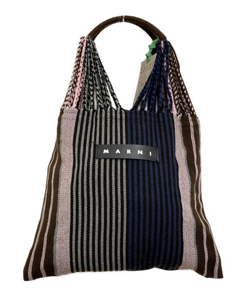 MARNI（マルニ）MARNI (マルニ) ハンモックトートバック ブラウン×ネイビーの古着・服飾アイテム