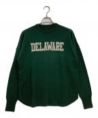 GOOD GRIEF!グッドグリーフ）の古着「Cashmere Logo Knit P/O」｜グリーン