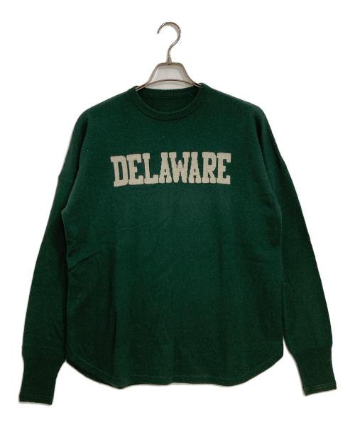 GOOD GRIEF!（グッドグリーフ）GOOD GRIEF! (グッドグリーフ) Cashmere Logo Knit P/O グリーン サイズ:FREE 未使用品の古着・服飾アイテム