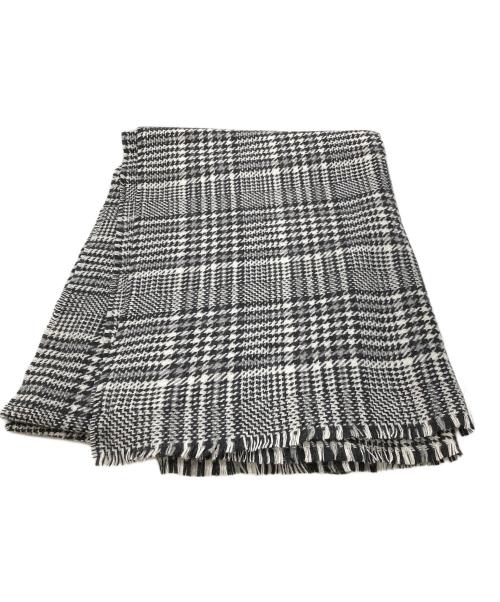 alonpi（アロンピ）ALONPI (アロンピ) 千鳥チェック大判カシミヤストール グレー 未使用品の古着・服飾アイテム
