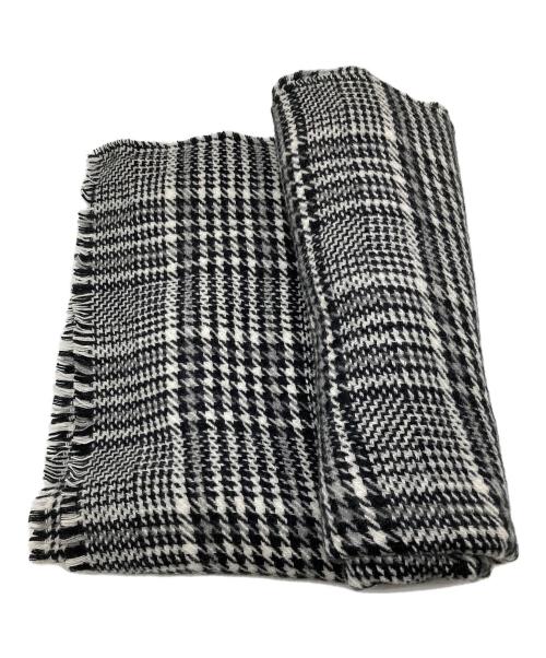 alonpi（アロンピ）ALONPI (アロンピ) 千鳥チェック大判カシミヤストール グレー 未使用品の古着・服飾アイテム