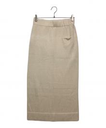 Lauren Manoogian（ローレン マヌージアン）の古着「リネン混ニットスカート」｜アイボリー