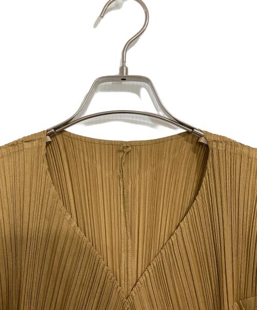 PLEATS PLEASE（プリーツプリーズ）PLEATS PLEASE (プリーツプリーズ) プリーツカーディガン ブラウン サイズ:3の古着・服飾アイテム