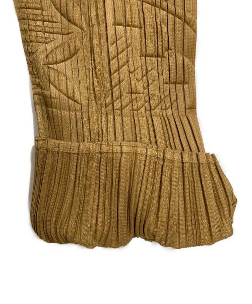 PLEATS PLEASE（プリーツプリーズ）PLEATS PLEASE (プリーツプリーズ) プリーツカーディガン ブラウン サイズ:3の古着・服飾アイテム