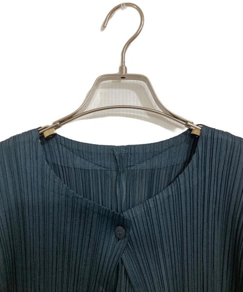 PLEATS PLEASE（プリーツプリーズ）PLEATS PLEASE (プリーツプリーズ) プリーツカーディガン ネイビー サイズ:3の古着・服飾アイテム