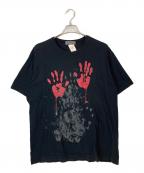 yohji yamamoto+noir×内田すずめヨウジヤマモトプリュスノアール×）の古着「プリントTシャツ」｜ブラック
